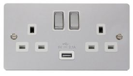 FPCH570WH  Define 13A 2G Switch/Socket With 2.1A USB Outlet